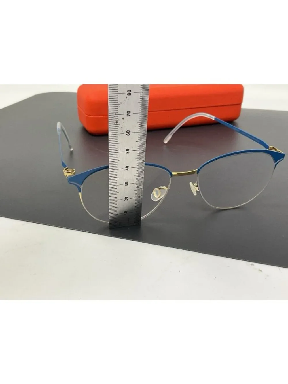 Mykita Lite Pia Eyeglasses Frame Germany Blue Gold 49 [] 16